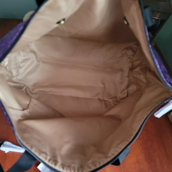 NWT Coach F77461 Gateway Snakeprint Packable Weekender Purple Canvas Pouch Bag - Picture 8 of 16